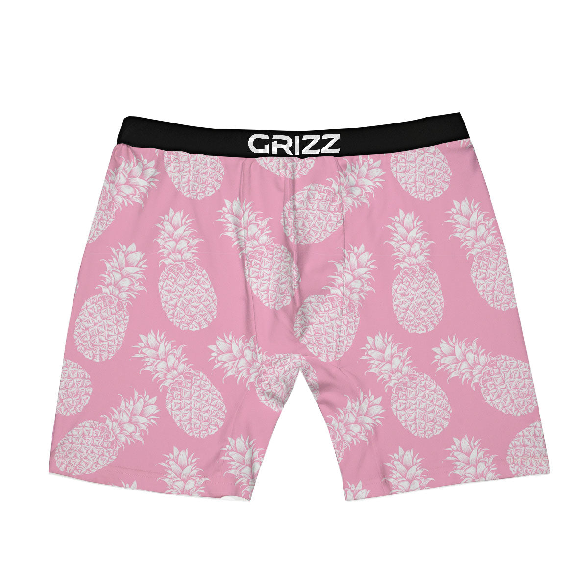 Pineapple Pink Print Pattern Boxer Briefs-grizzshop