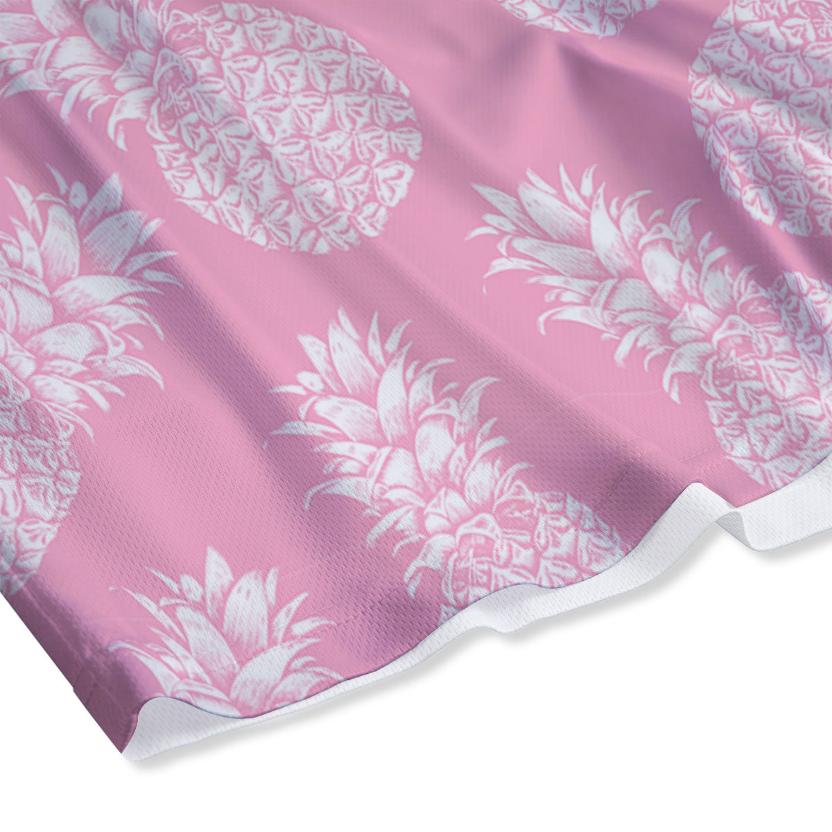 Pineapple Pink Print Pattern Mesh Shorts-grizzshop