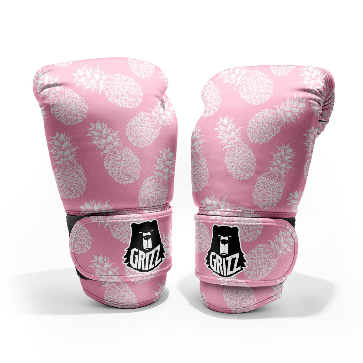 Pineapple Pink Print Pattern Sparring Gloves-grizzshop