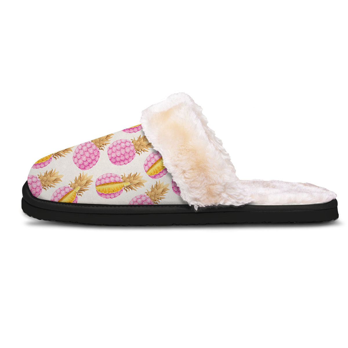 Pineapple Pink Vintage Print Pattern Slippers-grizzshop
