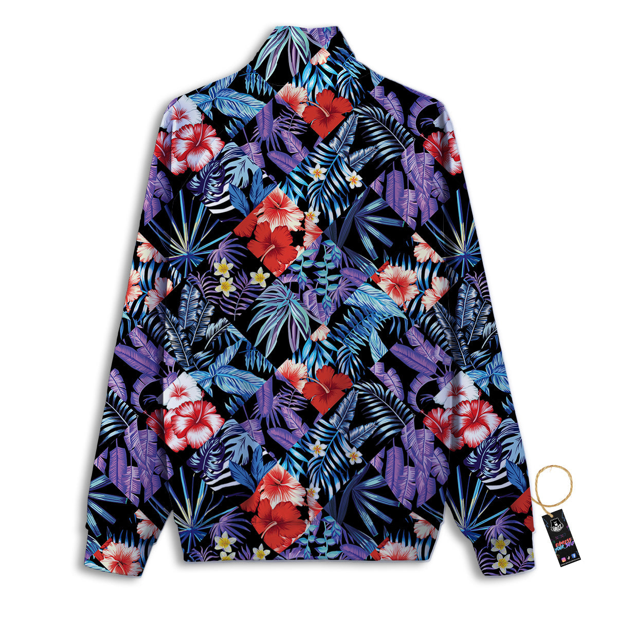 Pineapple Pink Vintage Print Pattern Track Jacket-grizzshop