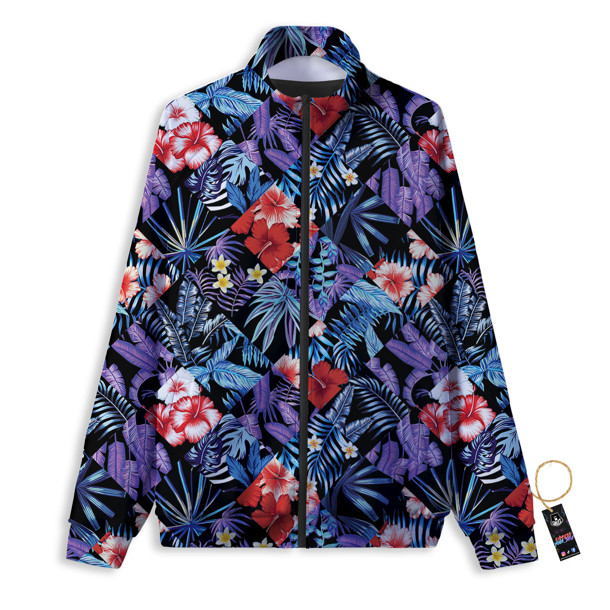 Pineapple Pink Vintage Print Pattern Track Jacket-grizzshop