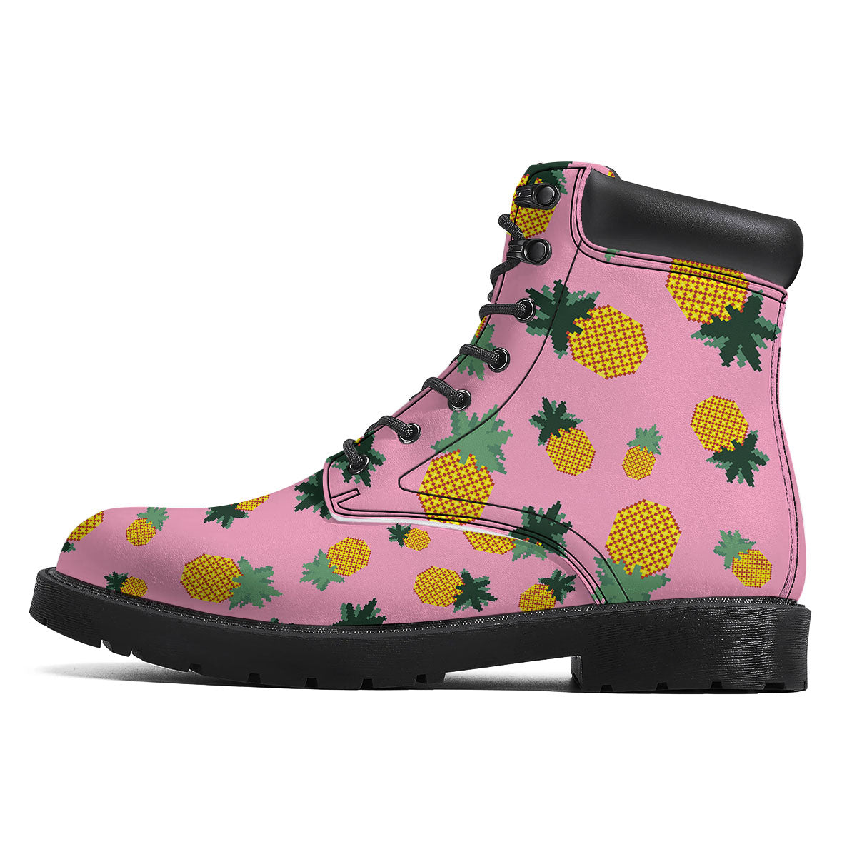 Pineapple Pixel Print Pattern Boots-grizzshop
