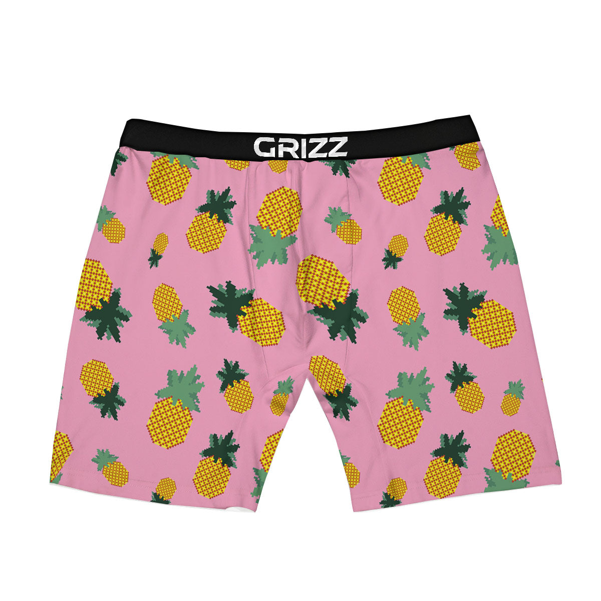 Pineapple Pixel Print Pattern Boxer Briefs-grizzshop