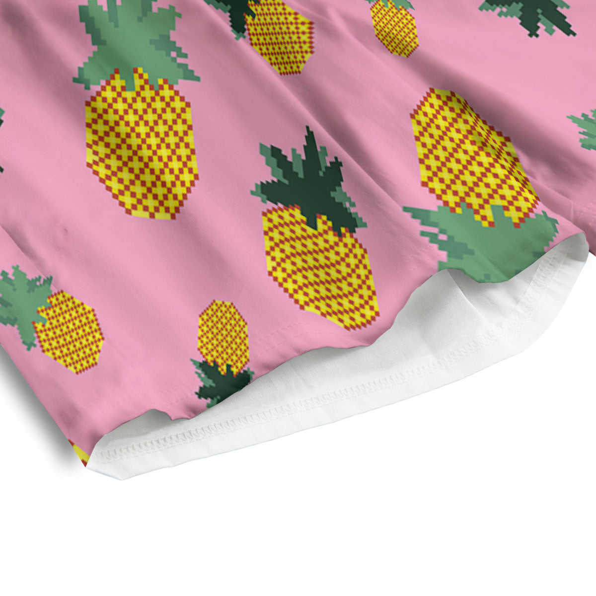 Pineapple Pixel Print Pattern Men's Athletic Shorts-grizzshop