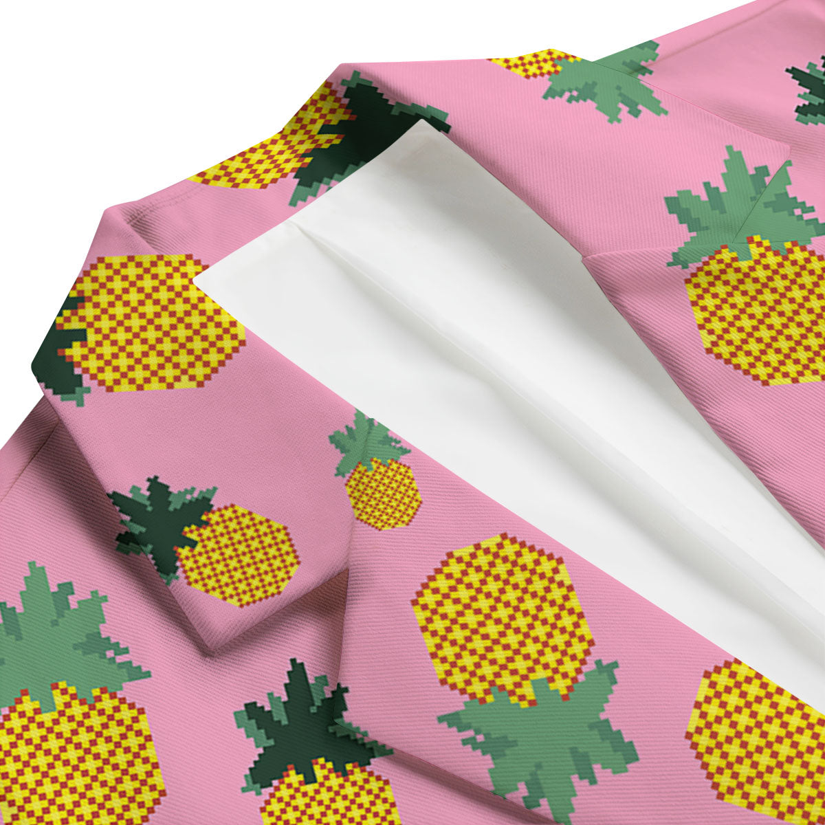 Pineapple Pixel Print Pattern Men's Blazer-grizzshop