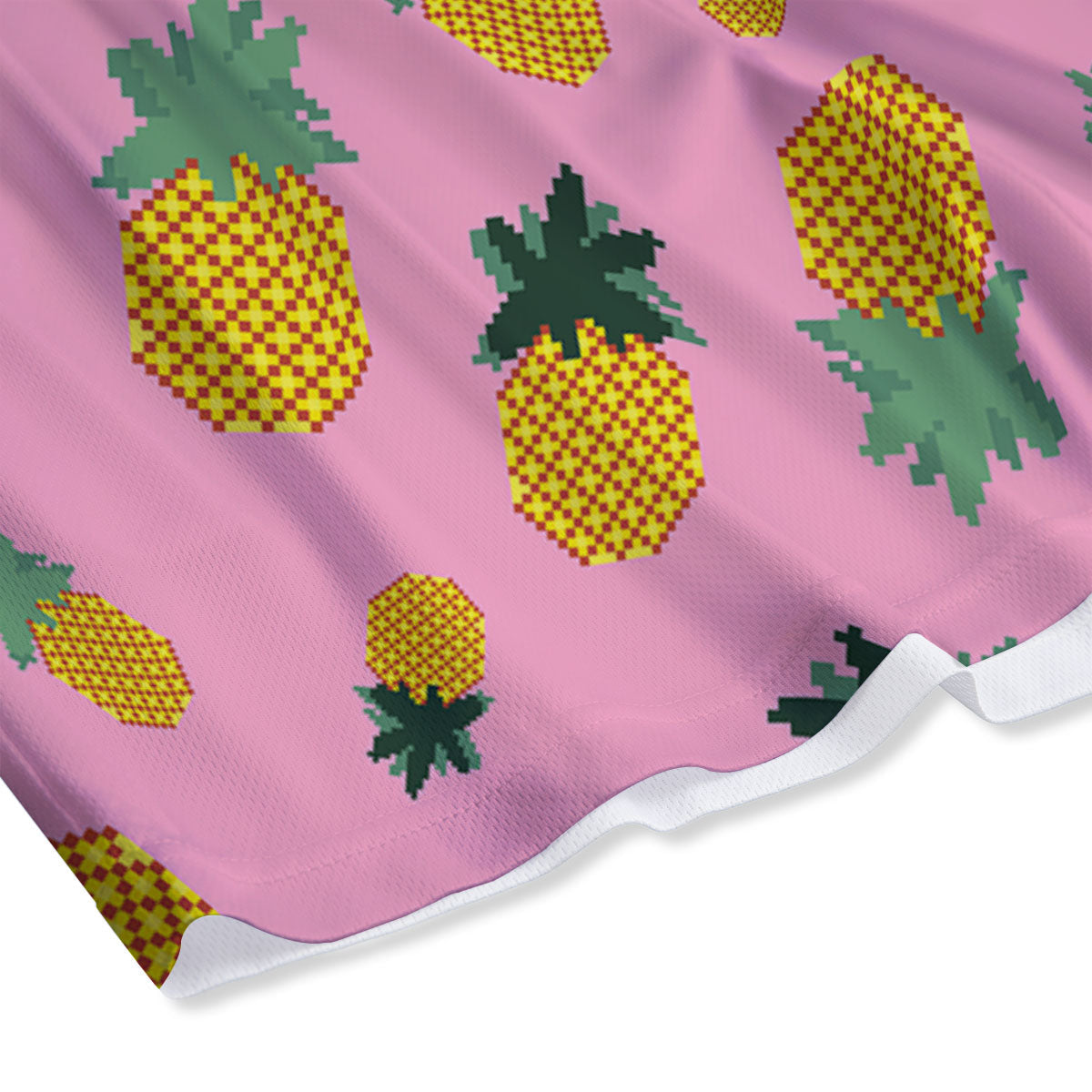 Pineapple Pixel Print Pattern Mesh Shorts-grizzshop