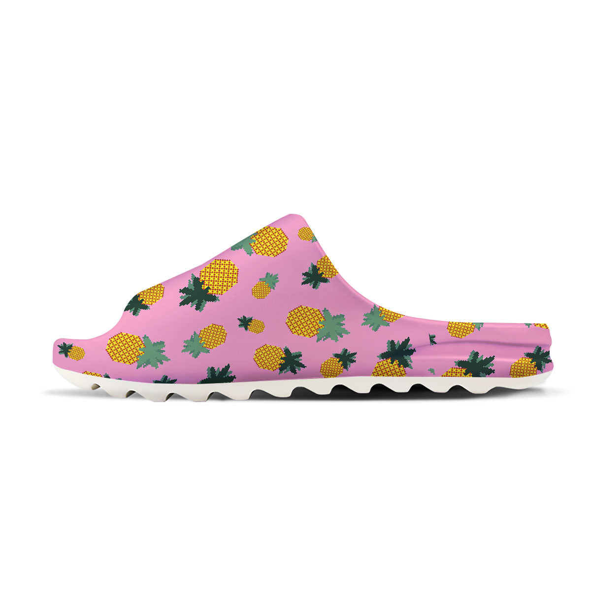 Pineapple Pixel Print Pattern Sandals-grizzshop