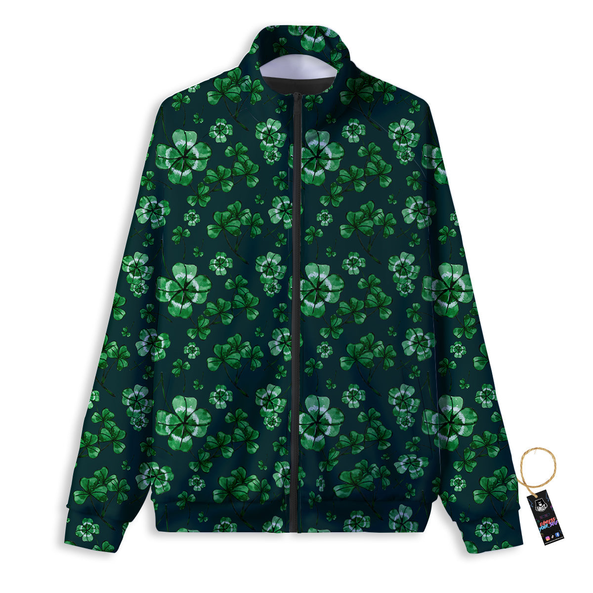Pineapple Pixel Print Pattern Track Jacket-grizzshop