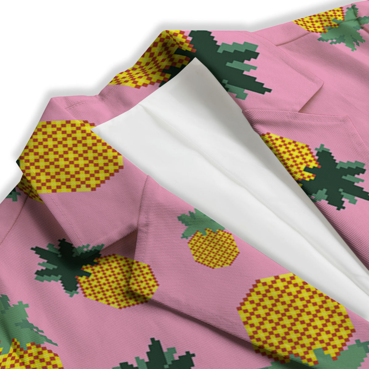 Pineapple Pixel Print Pattern Women's Blazer-grizzshop