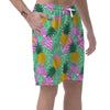 Pineapple Print Men's Shorts-grizzshop