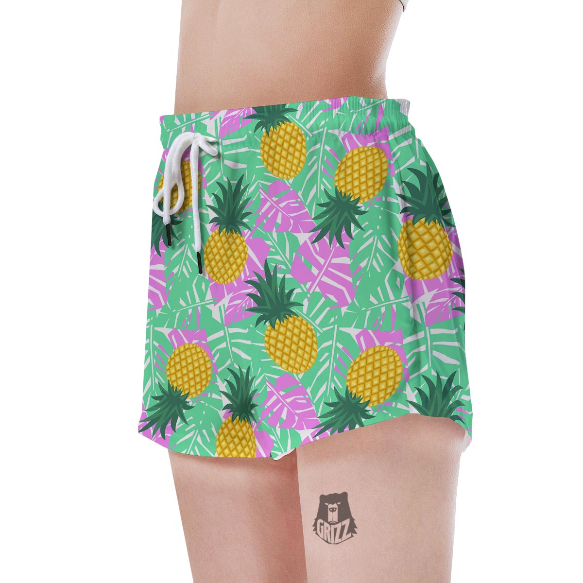 Pineapple Print Women's Shorts-grizzshop