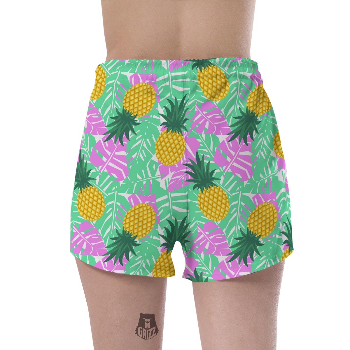 Pineapple Print Women's Shorts-grizzshop