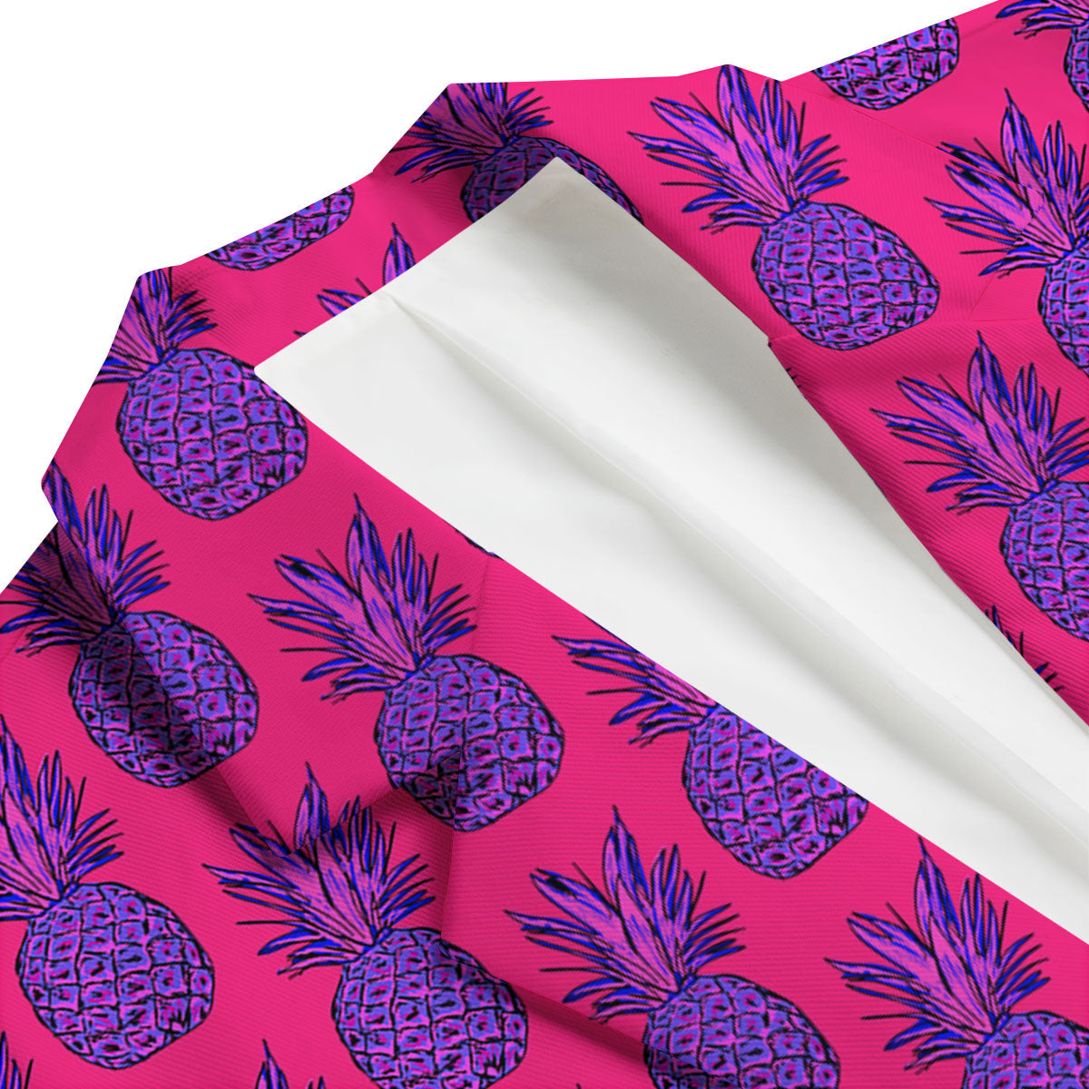 Pineapple Purple Print Pattern Men's Blazer-grizzshop