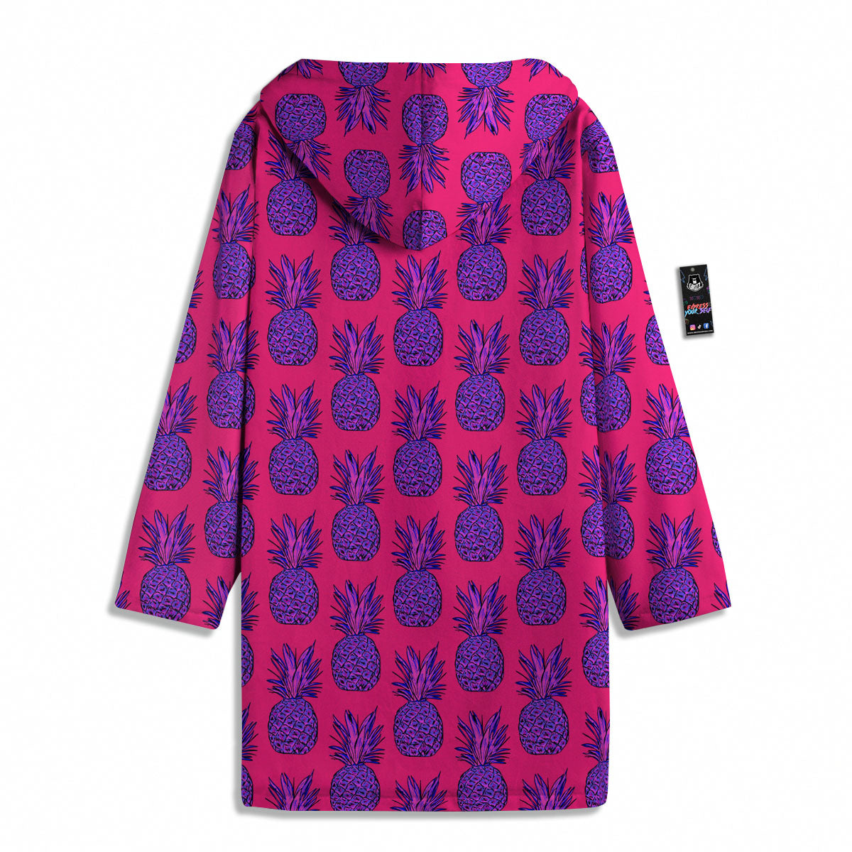 Pineapple Purple Print Pattern Men's Windbreaker Jacket-grizzshop