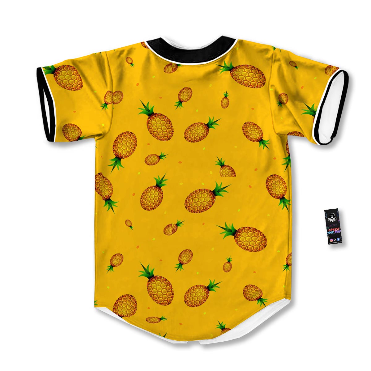 Pineapple Sand Beach Print Pattern Baseball Jersey-grizzshop