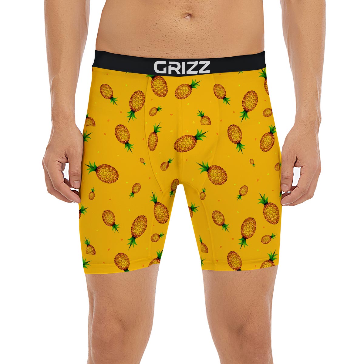 Pineapple Sand Beach Print Pattern Boxer Briefs-grizzshop