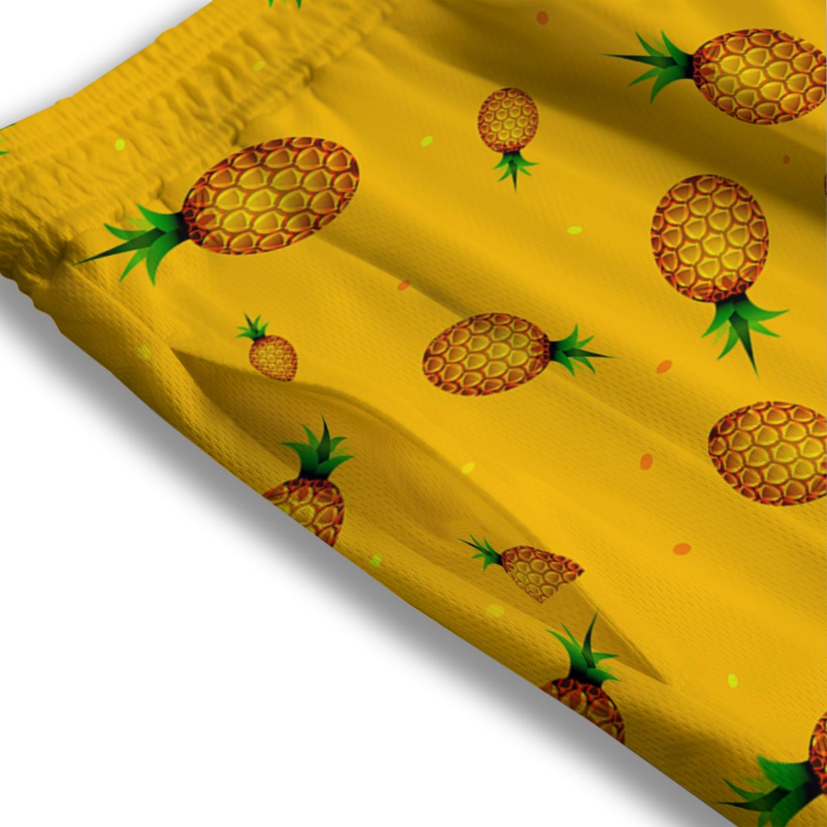 Pineapple Sand Beach Print Pattern Mesh Shorts-grizzshop