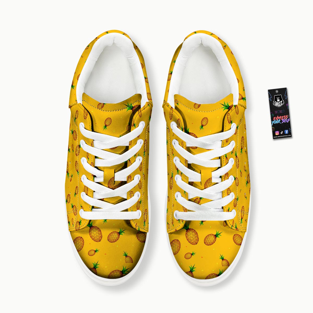 Pineapple Sand Beach Print Pattern Platform Shoes-grizzshop