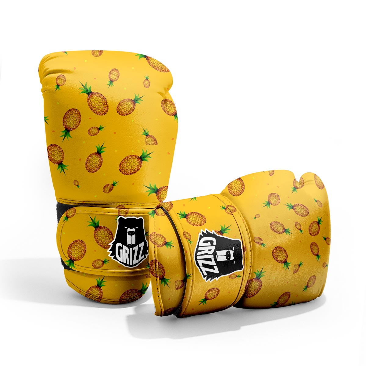 Pineapple Sand Beach Print Pattern Sparring Gloves-grizzshop
