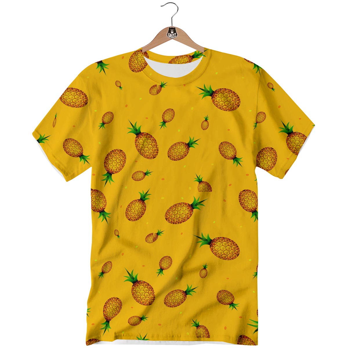 Pineapple Sand Beach Print Pattern T-Shirt-grizzshop