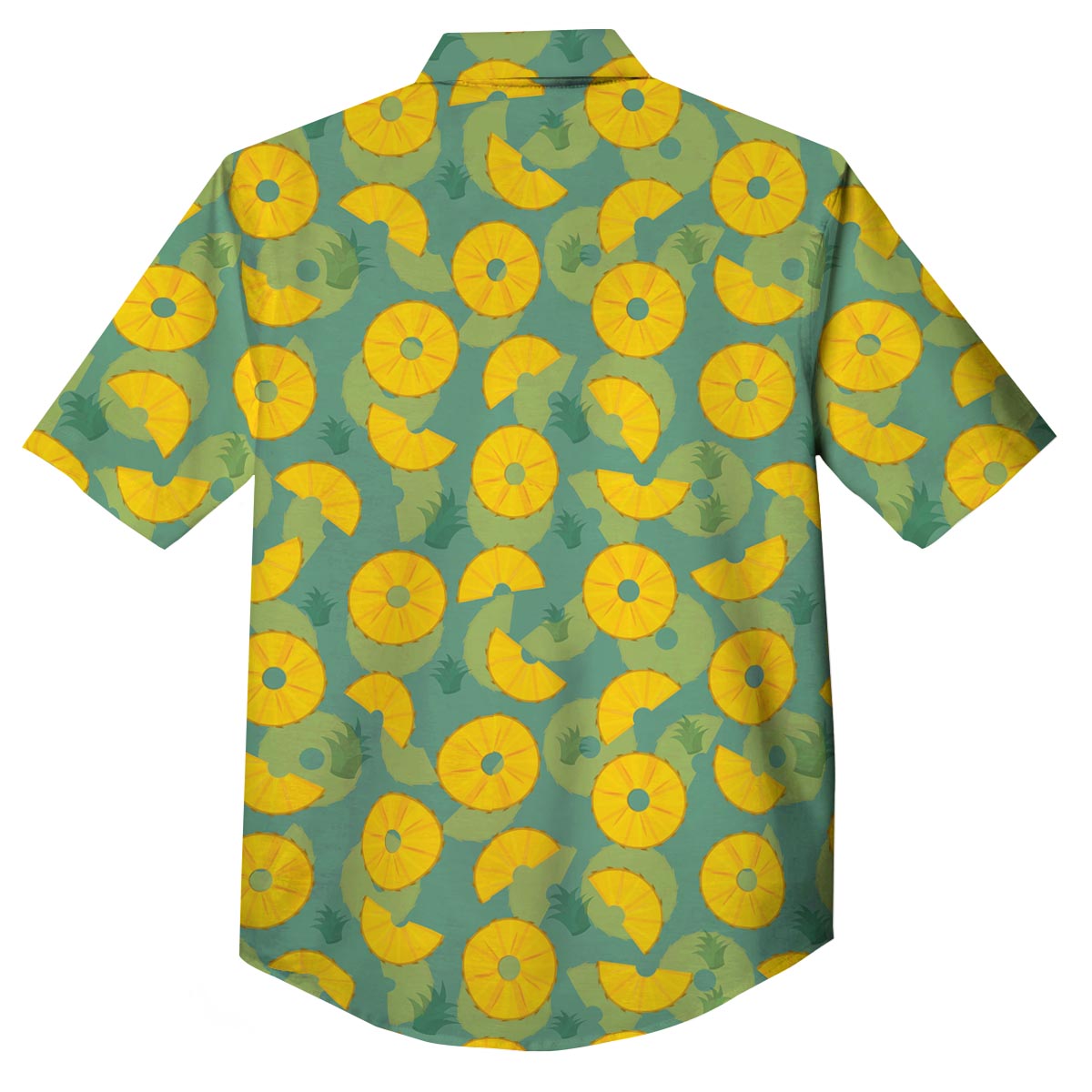 Pineapple Sliced Print Pattern Button Up Shirt-grizzshop