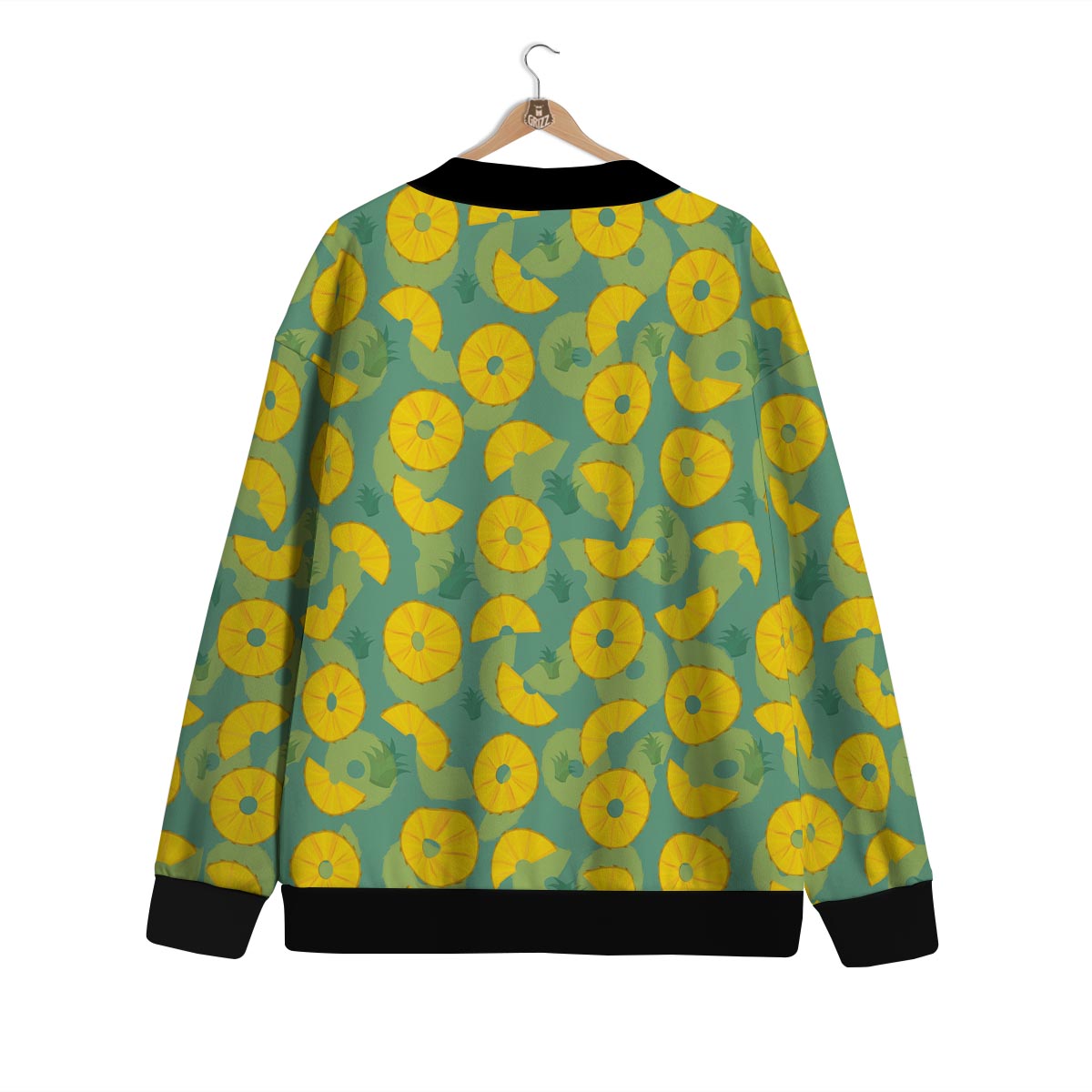 Pineapple Sliced Print Pattern Cardigan-grizzshop