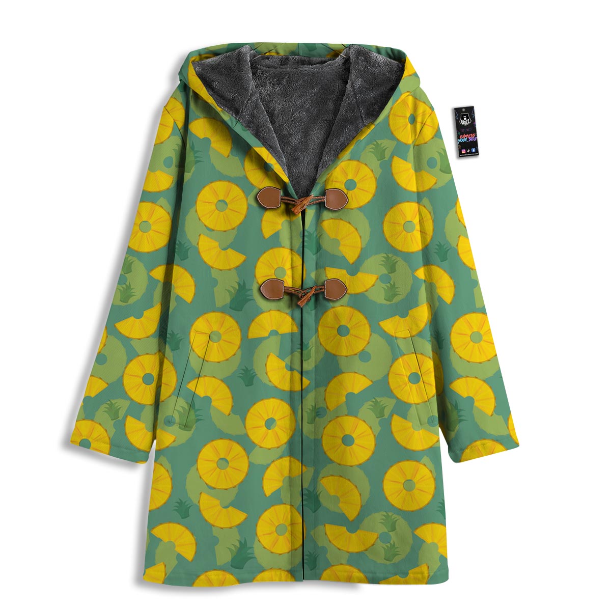 Pineapple Sliced Print Pattern Men's Windbreaker Jacket-grizzshop