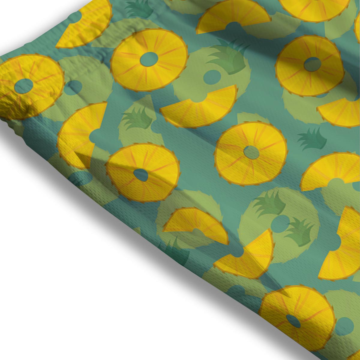 Pineapple Sliced Print Pattern Mesh Shorts-grizzshop