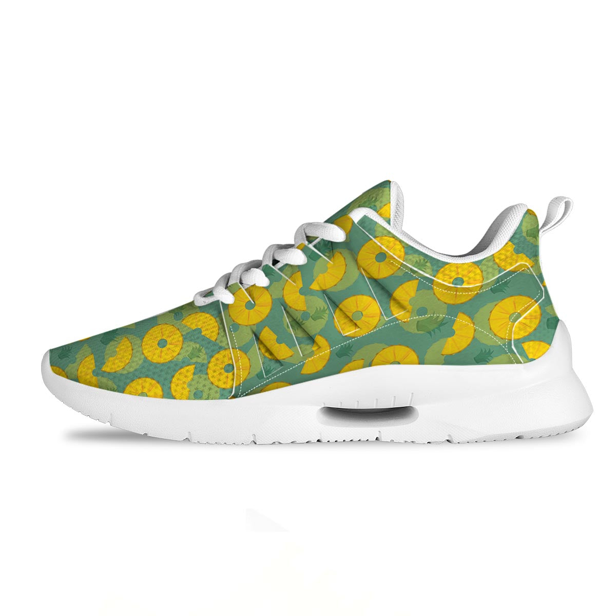 Pineapple Sliced Print Pattern Tennis Shoes-grizzshop