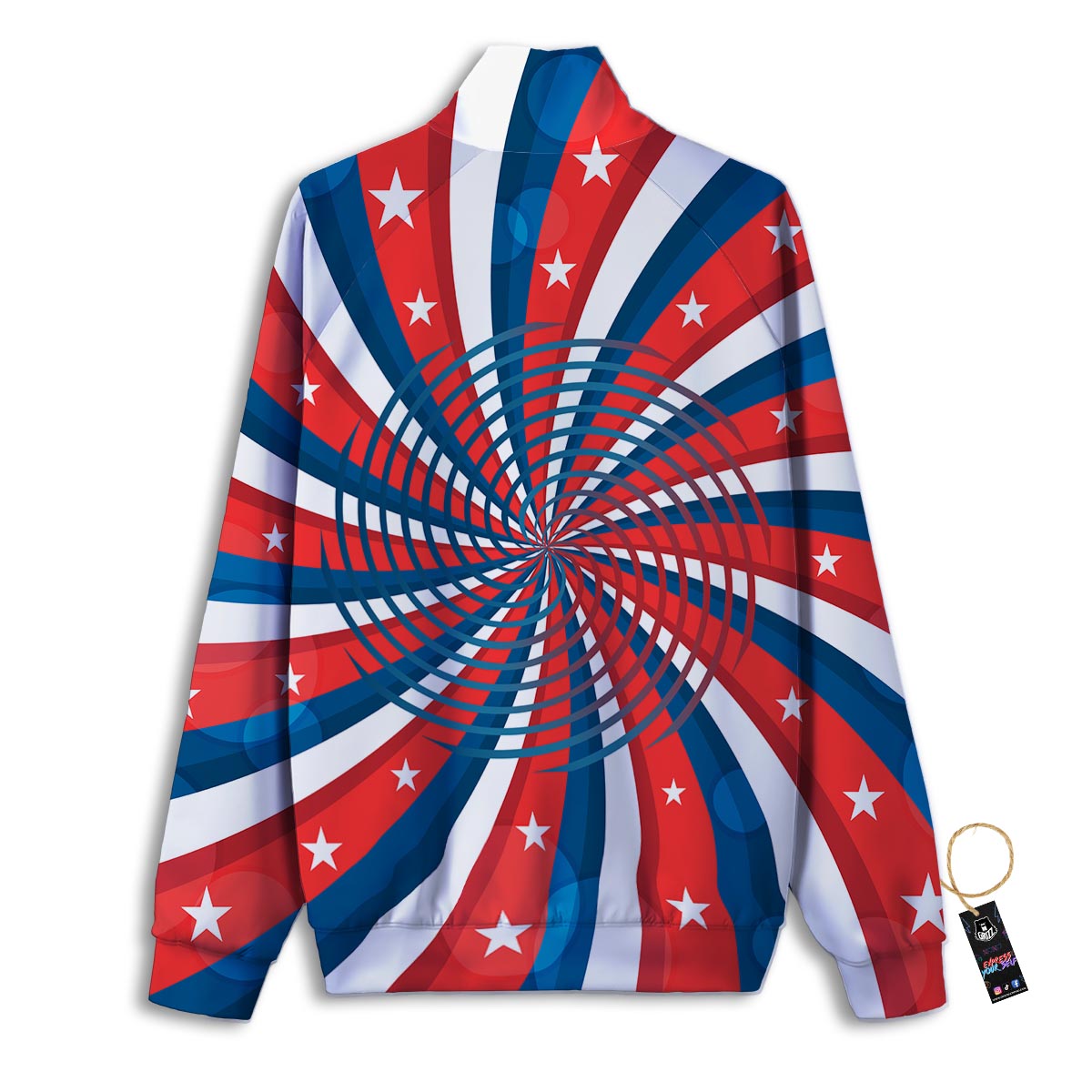 Pineapple Sliced Print Pattern Track Jacket-grizzshop