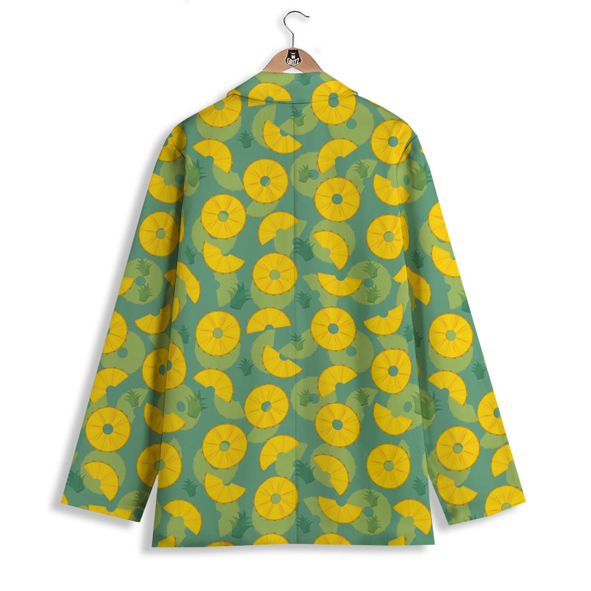 Pineapple Sliced Print Pattern Women's Blazer-grizzshop