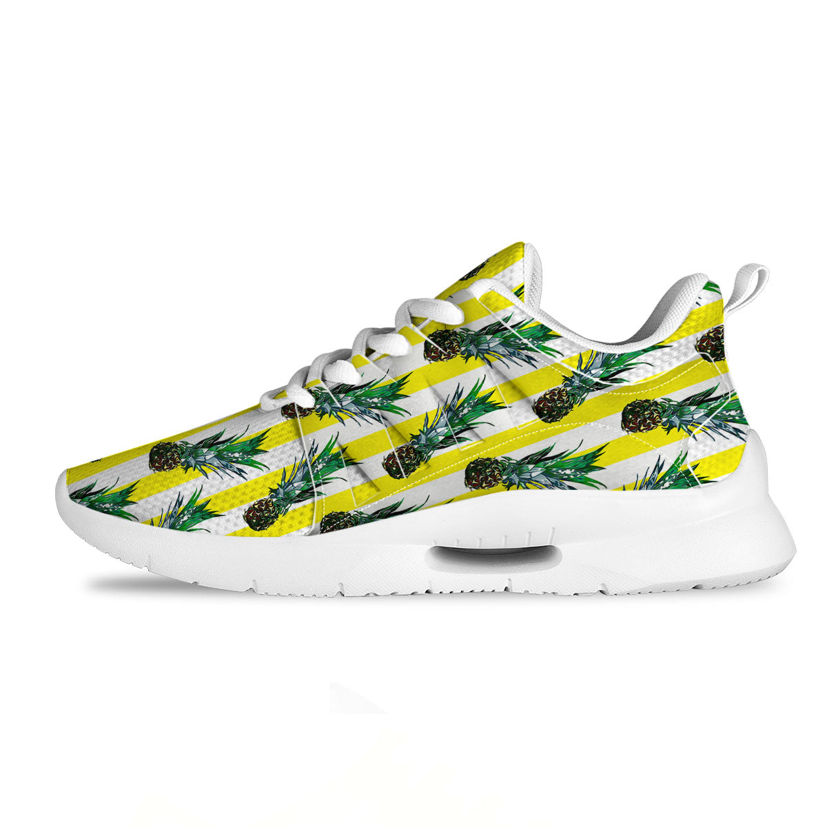 Pineapple Striped Yellow Print Pattern Tennis Shoes-grizzshop