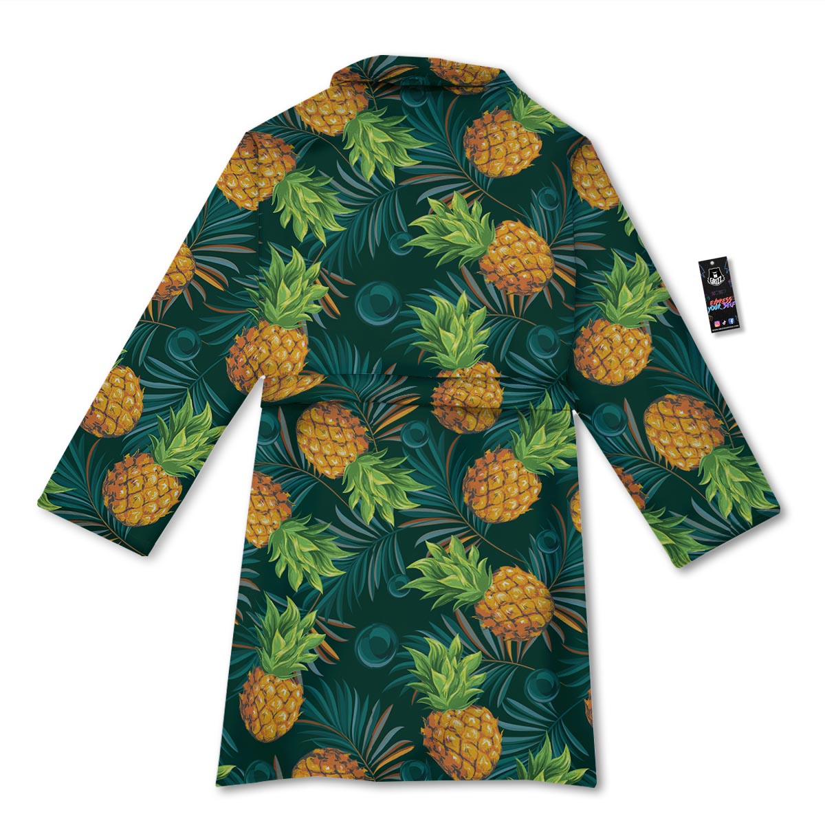 Pineapple Summer Print Pattern Bathrobe-grizzshop