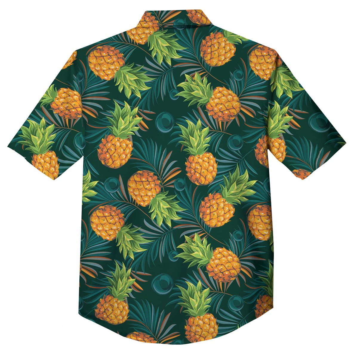 Pineapple Summer Print Pattern Button Up Shirt-grizzshop