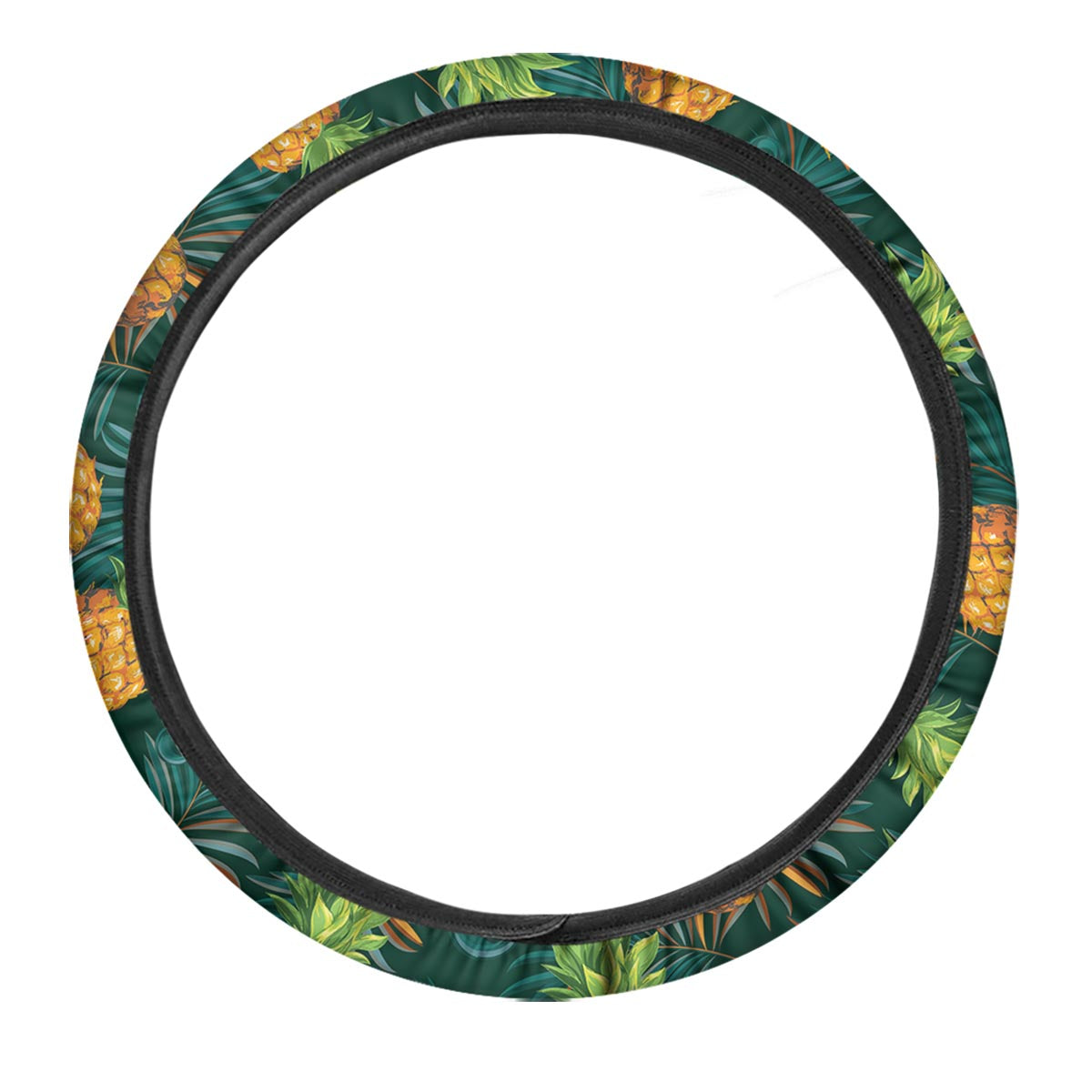 Pineapple Summer Print Pattern Car Steering Wheel Cover-grizzshop