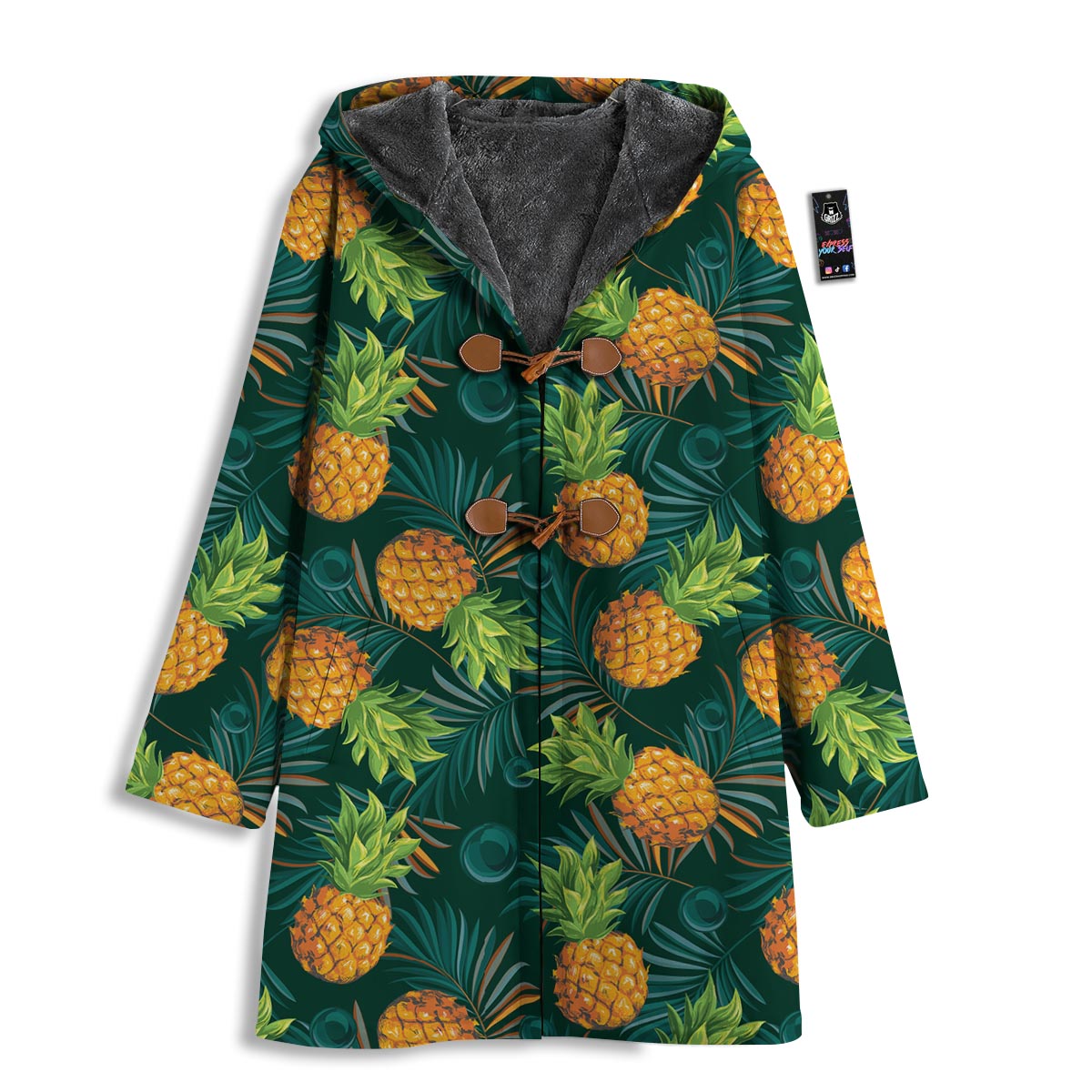 Pineapple Summer Print Pattern Men's Windbreaker Jacket-grizzshop