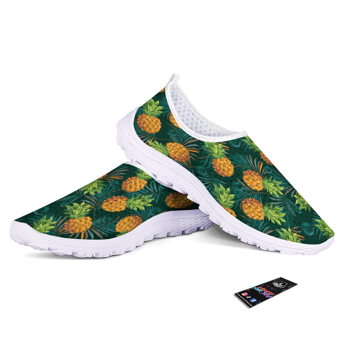 Pineapple Summer Print Pattern Nurse Shoes-grizzshop
