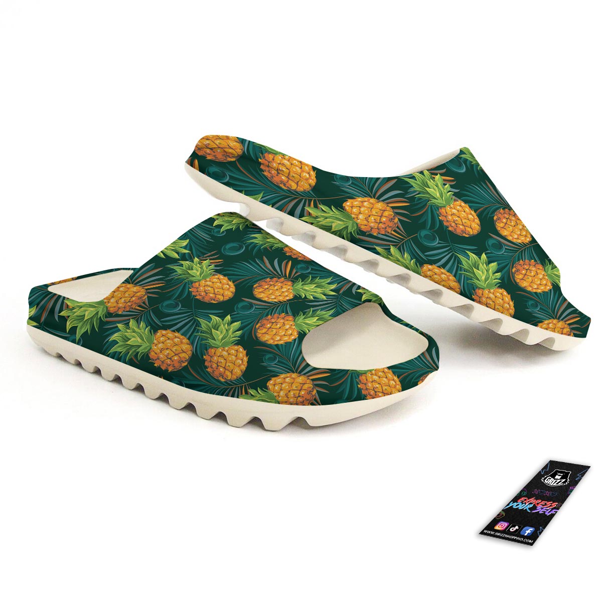 Pineapple Summer Print Pattern Sandals-grizzshop