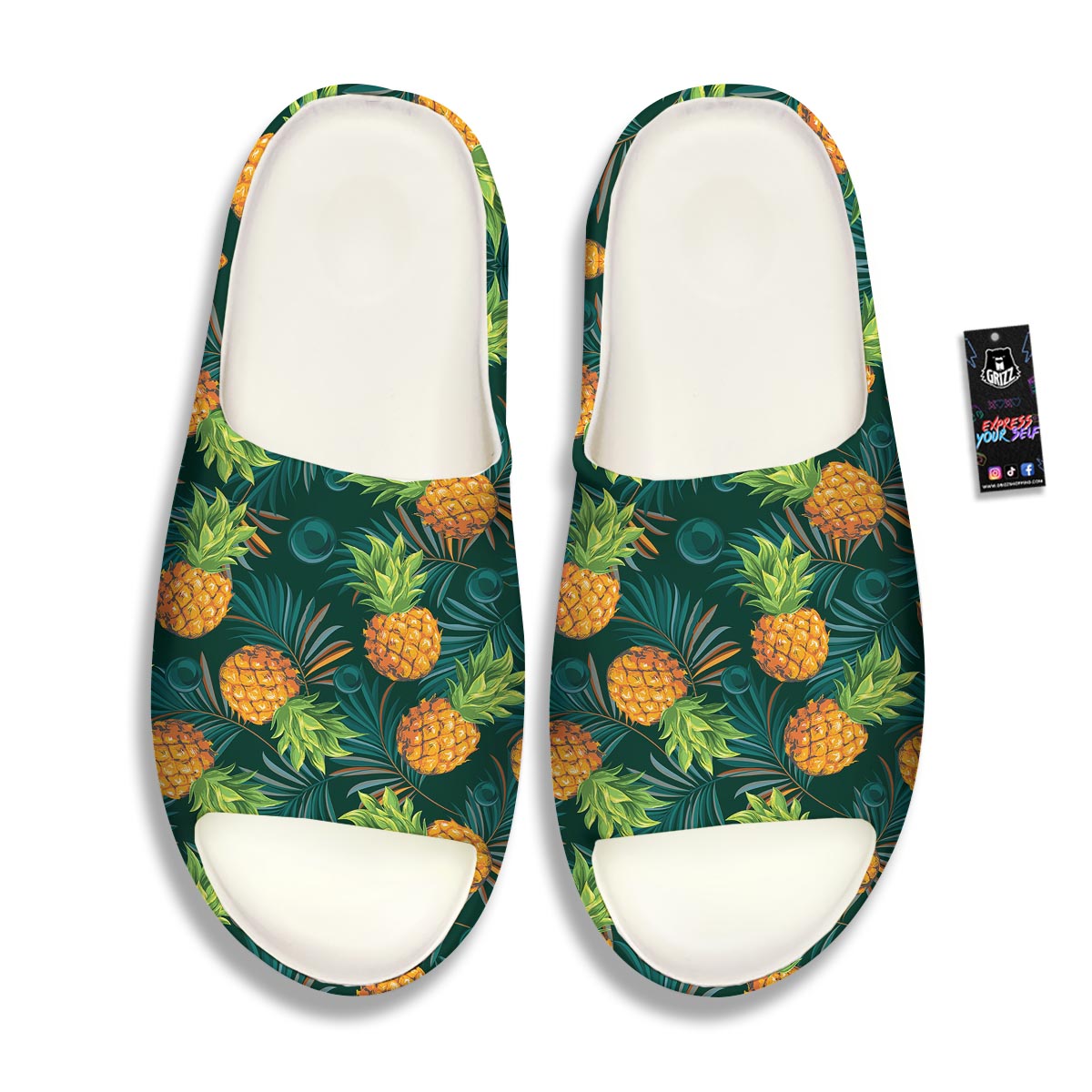Pineapple Summer Print Pattern Sandals-grizzshop