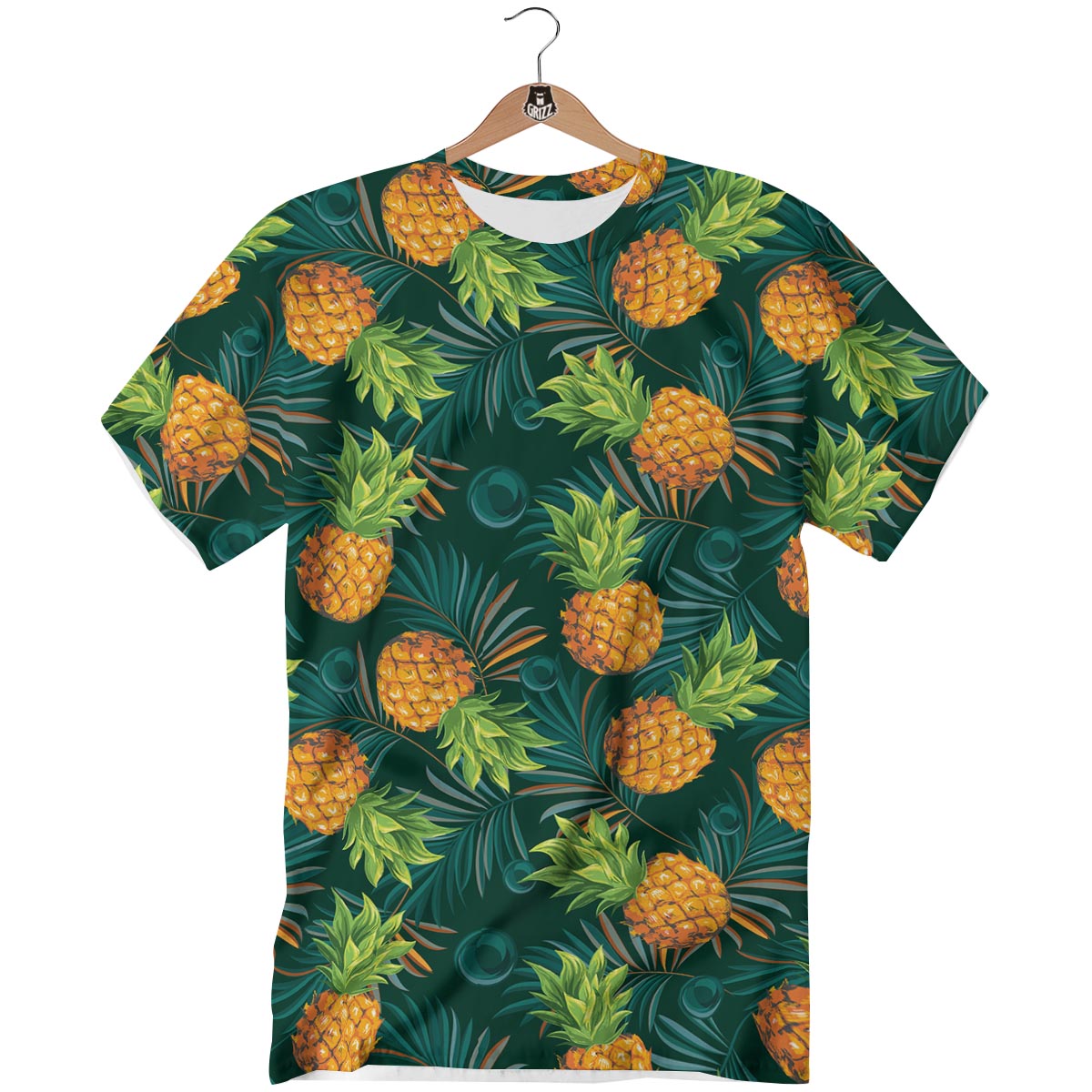 Pineapple Summer Print Pattern T-Shirt-grizzshop