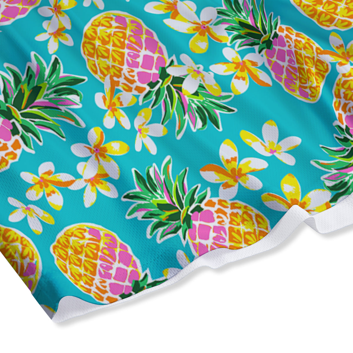 Pineapple Tropical Teal Print Pattern Mesh Shorts-grizzshop