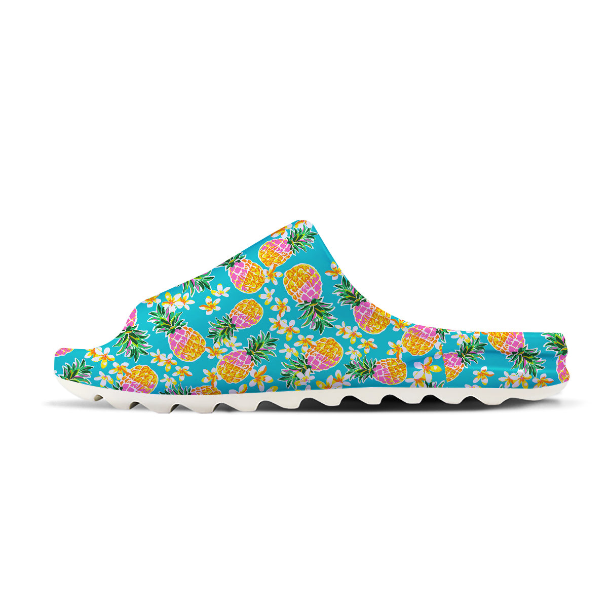 Pineapple Tropical Teal Print Pattern Sandals-grizzshop