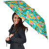 Pineapple Tropical Teal Print Pattern Umbrella-grizzshop