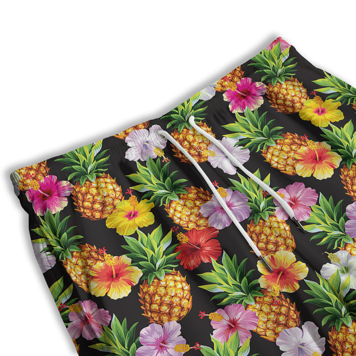 Pineapple Tropical Vintage Print Pattern Men's Athletic Shorts-grizzshop