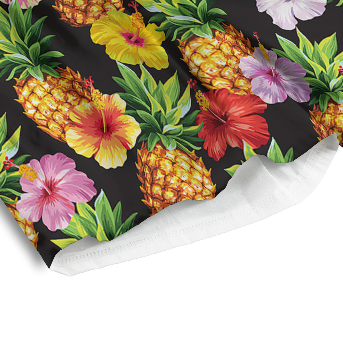 Pineapple Tropical Vintage Print Pattern Men's Athletic Shorts-grizzshop
