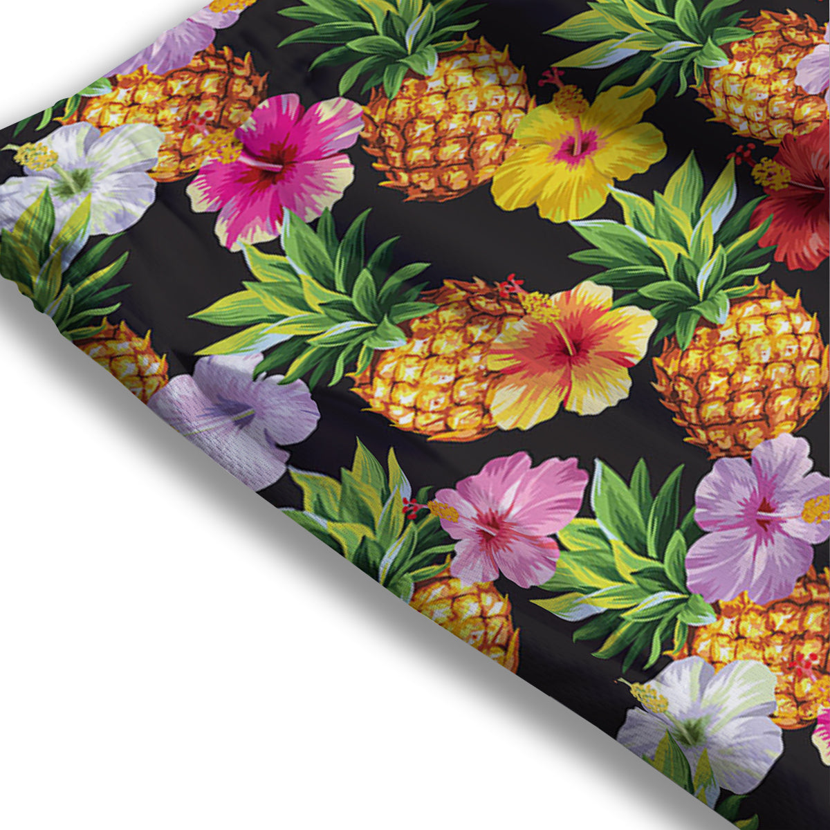 Pineapple Tropical Vintage Print Pattern Mesh Shorts-grizzshop