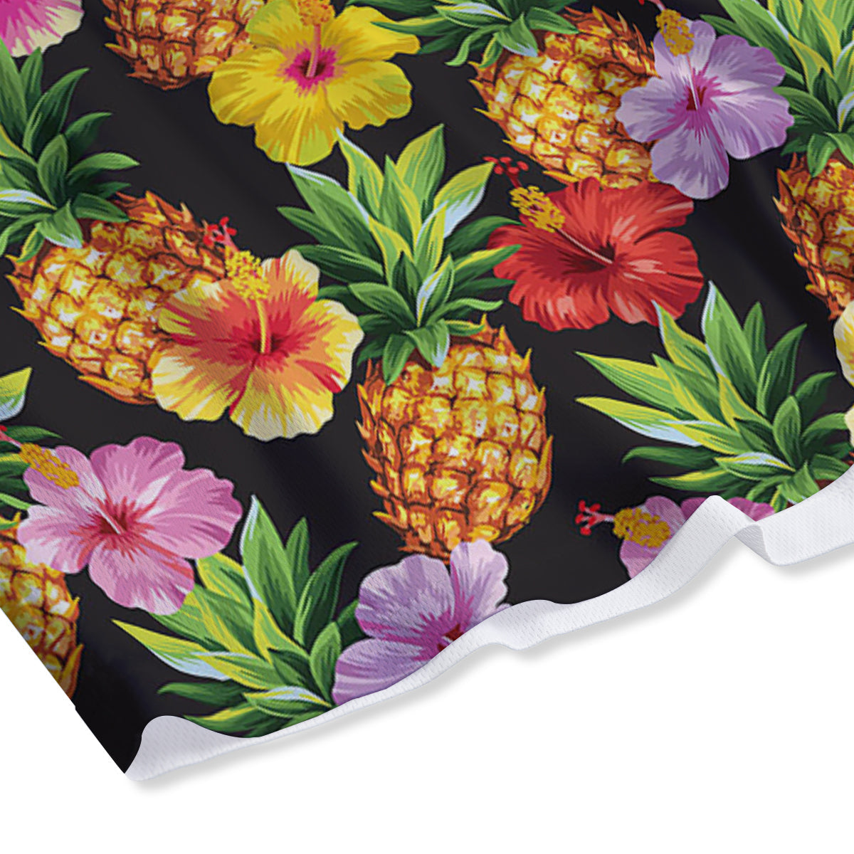 Pineapple Tropical Vintage Print Pattern Mesh Shorts-grizzshop