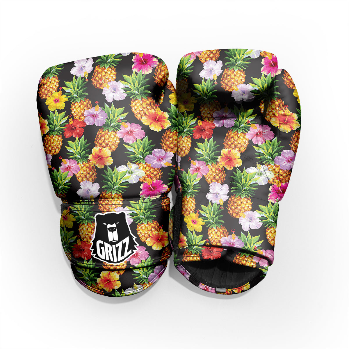 Pineapple Tropical Vintage Print Pattern Sparring Gloves-grizzshop