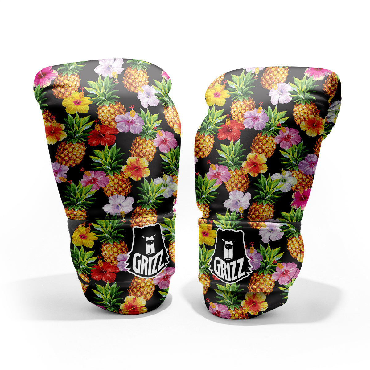 Pineapple Tropical Vintage Print Pattern Sparring Gloves-grizzshop